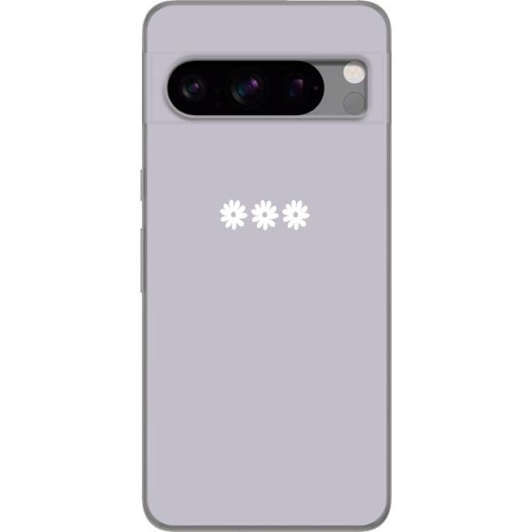 Google Pixel 8 Pro Läpinäkyvä kuori Lila Blomminimalismi - tyylikäs kukkakuva lila taustalla