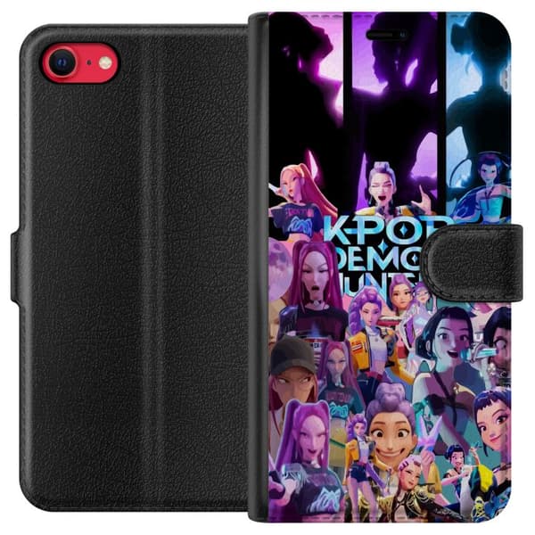 Kompatibel Tegnebogsetui til Apple iPhone 8 KPop Demon Hunters anime-stil mørkt design