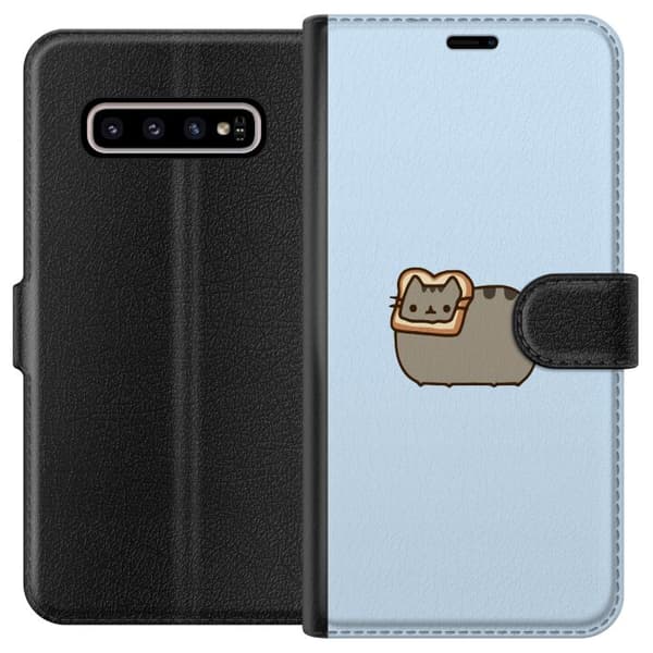 Kompatibelt Lommeboketui til Samsung Galaxy S10+ Cat Loaf