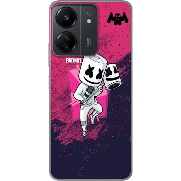 Xiaomi Redmi 13C Läpinäkyvä kuori Marshmello Fortnite Skin