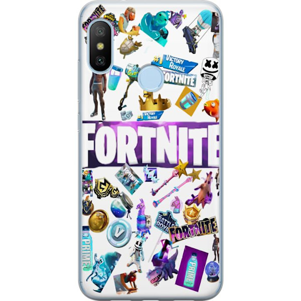 Xiaomi Mi A2 Lite Gennemsigtig cover Fortnite