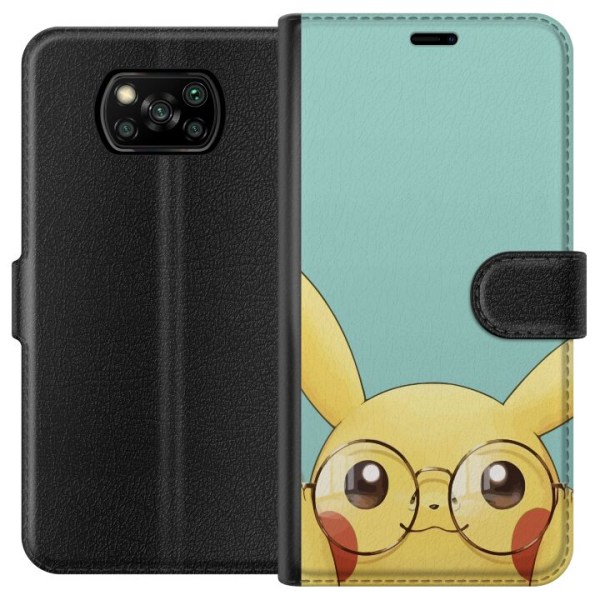 Xiaomi Poco X3 NFC Tegnebogsetui Pikachu briller
