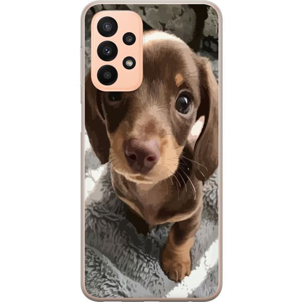 Kompatibelt Mobildeksel til Samsung Galaxy A23 Søt Hund