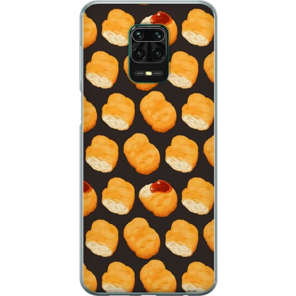 Kompatibelt Mobildeksel til Xiaomi Redmi Note 9 Pro Mønster med sprø kyllingnuggets og ketchup brun