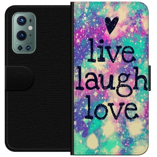 Yhteensopiva Lompakkokotelo OnePlus 9 Pro Live Laugh Love