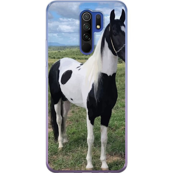 Xiaomi Redmi 9 Genomskinligt Skal Hästmagi – stiliserad häst i lugn färgskala