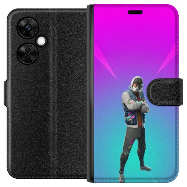 OnePlus Nord CE3 Lompakkokotelo musta ritari fortnite