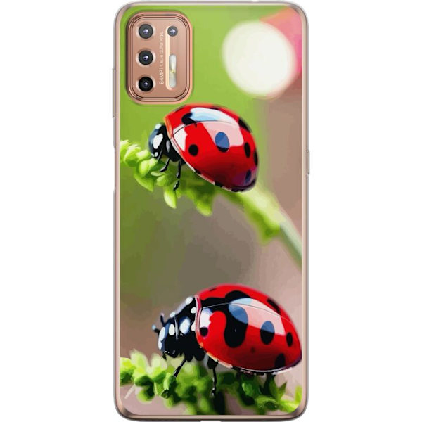 Motorola Moto G9 Plus Läpinäkyvä kuori Leppäkerttu Hyönteinen Onni Symboli Luontoaihe Suosittu Graafinen Motiivi Koristelu Kesäkiertue