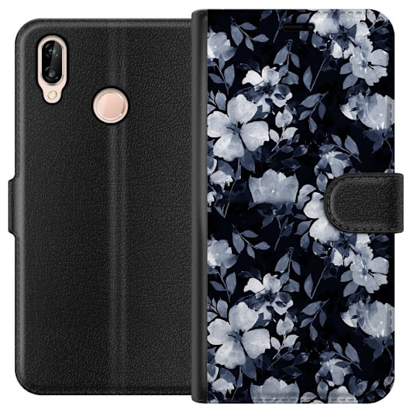 Huawei P20 lite Lompakkokotelo Kuutamokuun laita