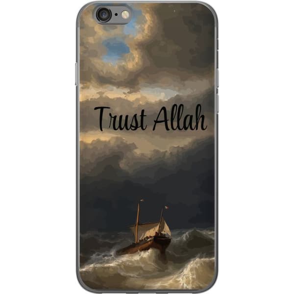 Kompatibelt Mobildeksel til Apple iPhone 6s Trust Allah över stormigt hav brun