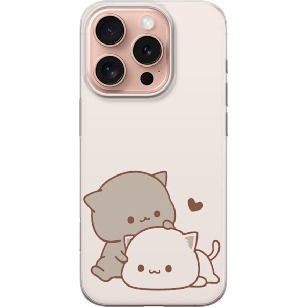 Apple iPhone 16 Pro Gjennomsiktig deksel Kawaii Søte Katter