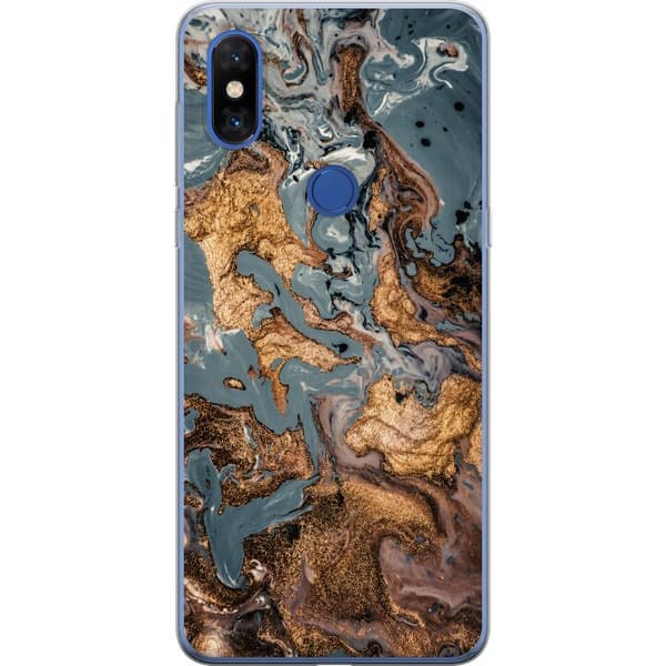 Kompatibelt Mobildeksel til Xiaomi Mi Mix 3 Grå marmormiks grå