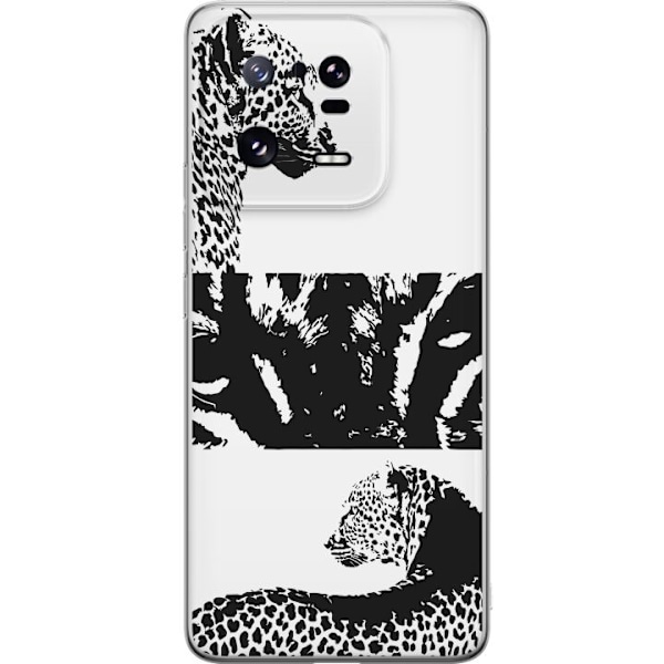 Xiaomi 13 Pro Läpinäkyvä kuori Leopard Faces