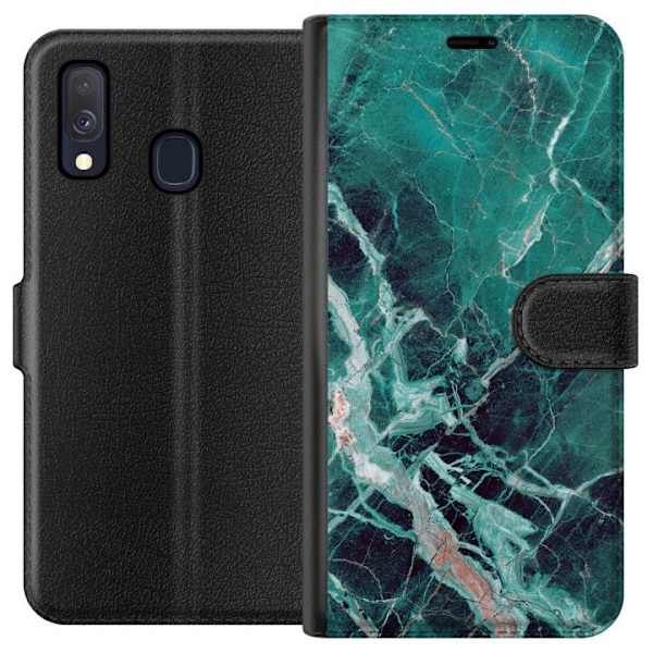 Samsung Galaxy A40 Tegnebogsetui Marmor