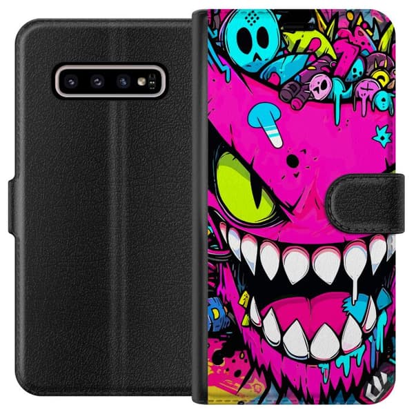Kompatibelt Lommeboketui til Samsung Galaxy S10+ Monster