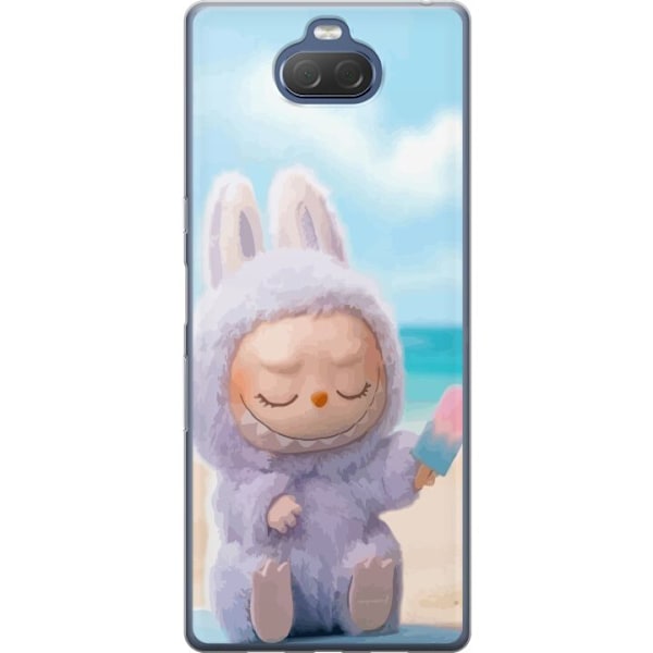 Sony Xperia 10 Plus Läpinäkyvä kuori Labubu Vaaleanpunainen