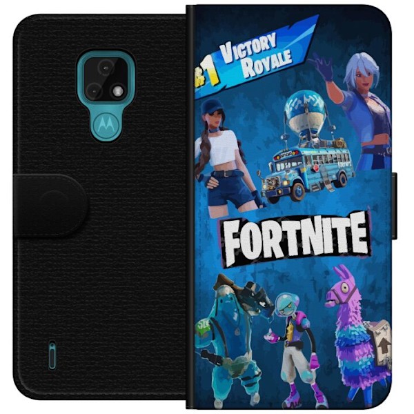 Motorola Moto E7 Lompakkokotelo Fortnite