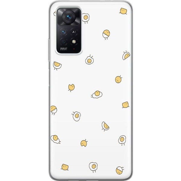 Xiaomi Redmi Note 11 Pro 5G Genomskinligt Skal Ägg Mönster