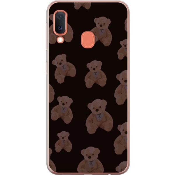 Samsung Galaxy A20e Läpinäkyvä kuori Karhu useita karhuja