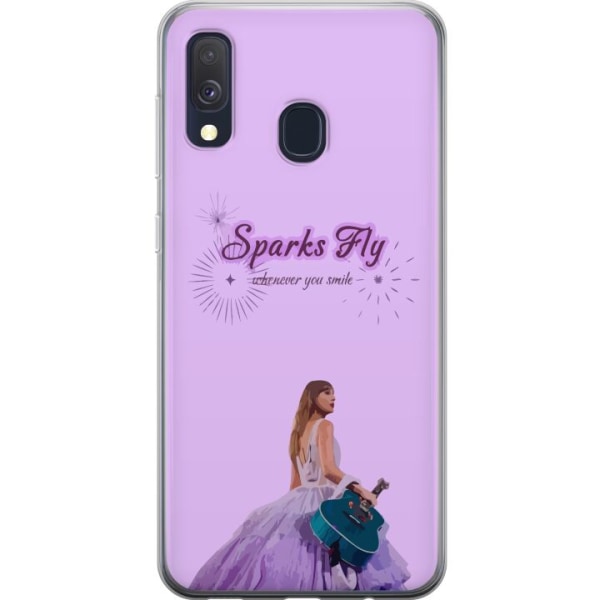 Samsung Galaxy A40 Genomskinligt Skal Taylor Swift - Sparks Fl