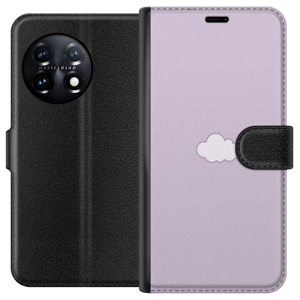 OnePlus 11R Plånboksfodral Lila Moln – minimalistiskt moln