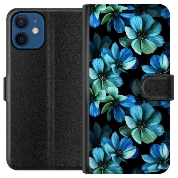 Kompatibelt Plånboksfodral till Apple iPhone 12 mini Midnight Garden