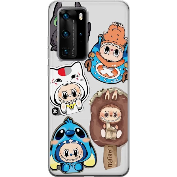 Huawei P40 Pro Läpinäkyvä kuori Labubu hahmokokoelma - Pop