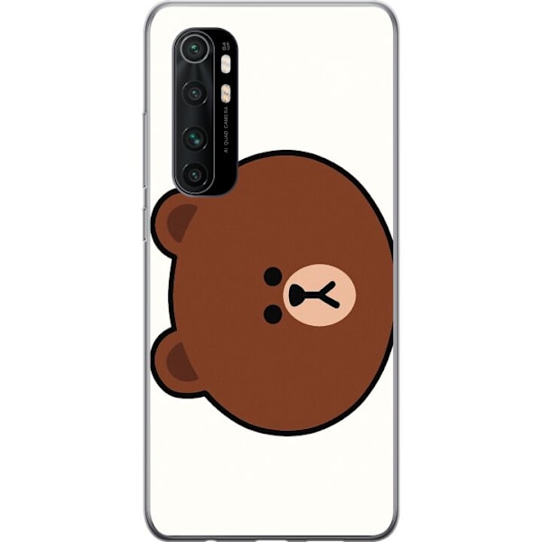 Xiaomi Mi Note 10 Lite Gennemsigtig cover line friends brown
