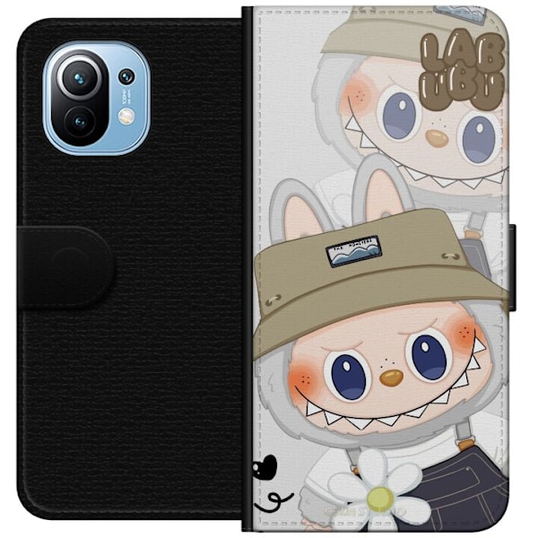 Xiaomi Mi 11 Tegnebogsetui Labubu Minimal Mood - Enkel og stilren monsterdesign