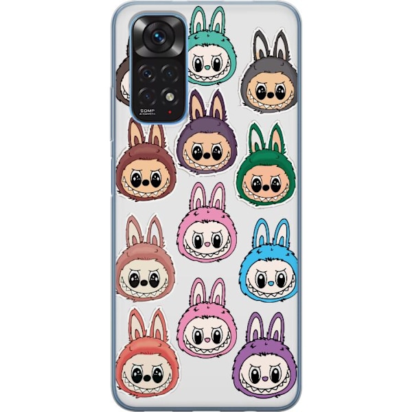 Xiaomi Redmi Note 11 Gjennomsiktig deksel Labubu Macaron Monst