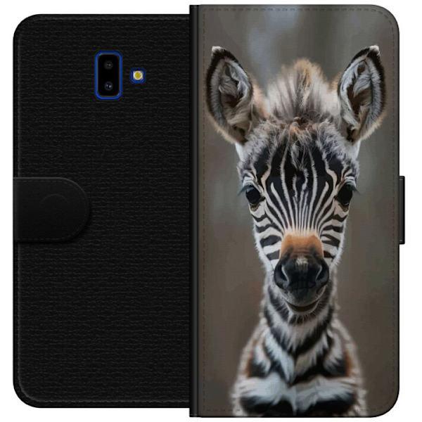 Samsung Galaxy J6+ Plånboksfodral Giraff Djurmotiv Afrika Natur Grafiskt Motiv Savann Vilda Djur Populär Väggkonst Exotiskt Tema