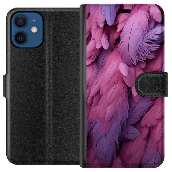 Kompatibelt Plånboksfodral till Apple iPhone 12 mini Fjädrar