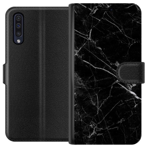 Samsung Galaxy A50 Plånboksfodral black marble