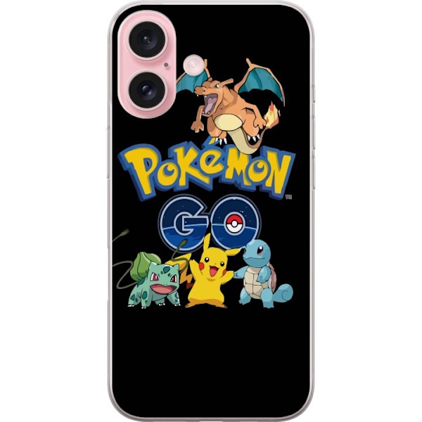 Apple iPhone 16 Gjennomsiktig deksel Pokemon