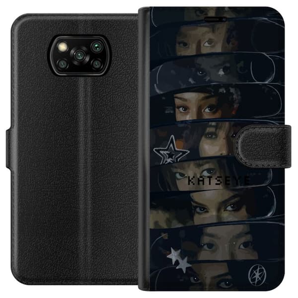 Kompatibel Tegnebogsetui til Xiaomi Poco X3 NFC KATSEYE sort