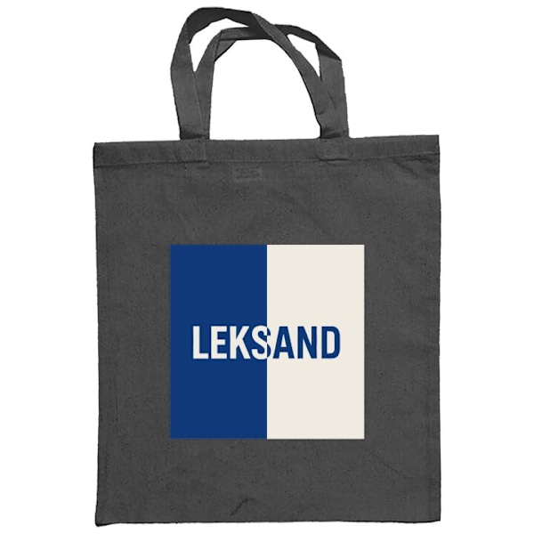 Mulepose | Holdbar Indkøbstaske i Stof Leksand – Hockey Mørkegrå one size