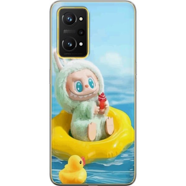 Realme GT Neo 3T Läpinäkyvä kuori Labubu Stripe Attack - Ra
