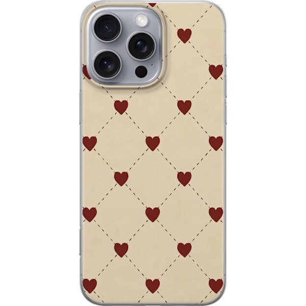 Apple iPhone 16 Pro Max Genomskinligt Skal Heart Grid