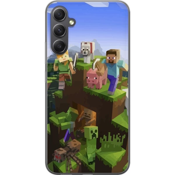 Samsung Galaxy A15 5G Läpinäkyvä kuori MineCraft