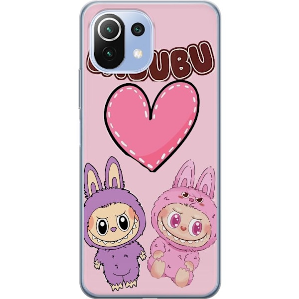 Xiaomi Mi 11 Lite Läpinäkyvä kuori Labubu Pink Monster