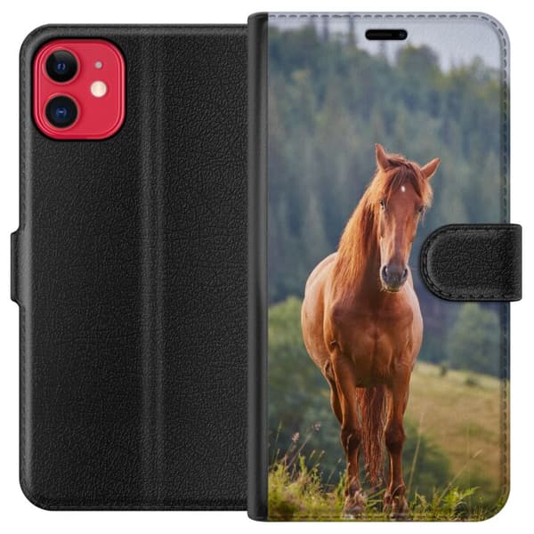Kompatibel Tegnebogsetui til Apple iPhone 11 Heste