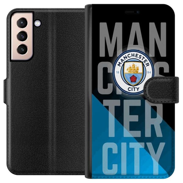 Kompatibelt Plånboksfodral till Samsung Galaxy S21 Manchester City