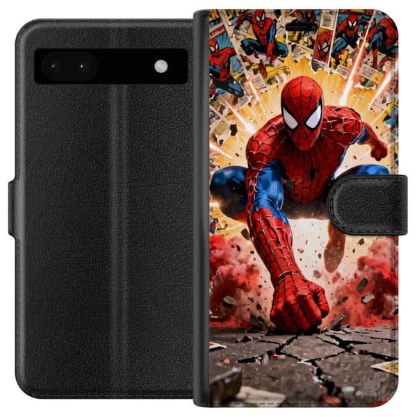 Kompatibelt Lommeboketui til Google Pixel 6a Spider Man action