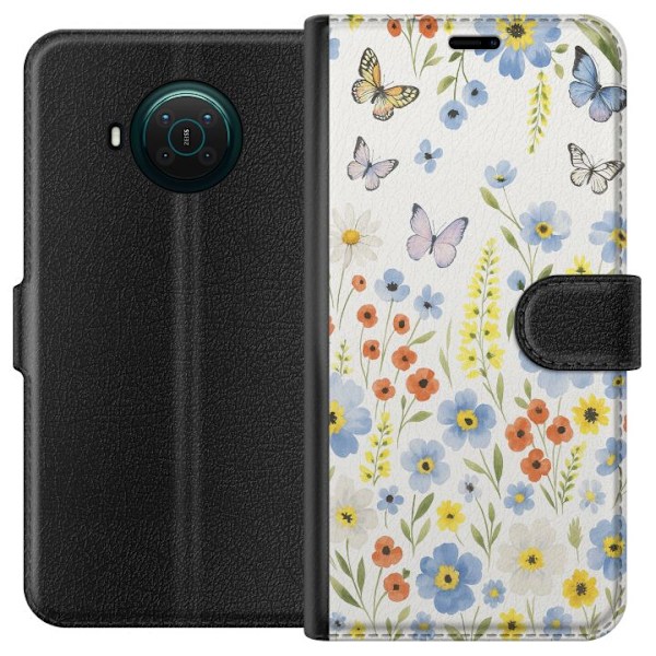 Nokia X10 Plånboksfodral Sommarblommor