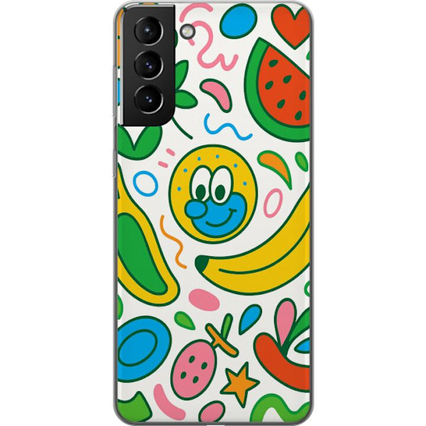 Samsung Galaxy S21+ 5G Läpinäkyvä kuori Perhosverho