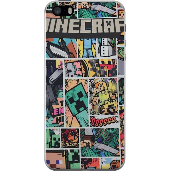 Apple iPhone SE (2016) Läpinäkyvä kuori Minecraft Taide