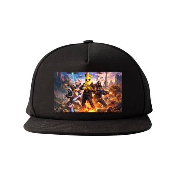Snapback-lue svart one size