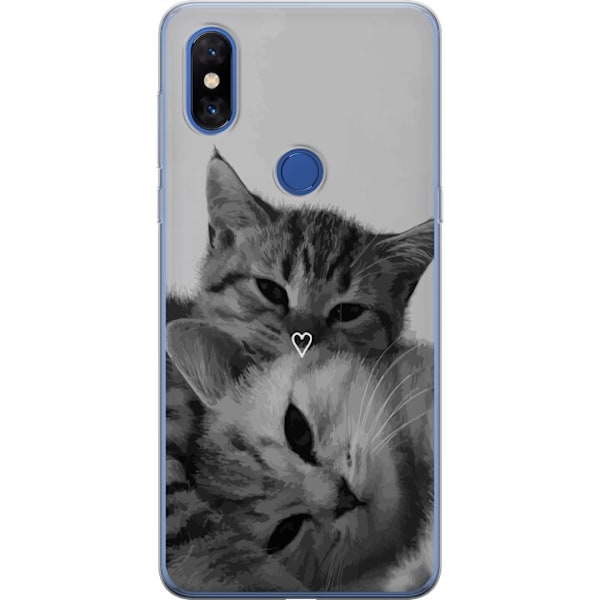 Xiaomi Mi Mix 3 Gennemsigtig cover Kat Hjerte