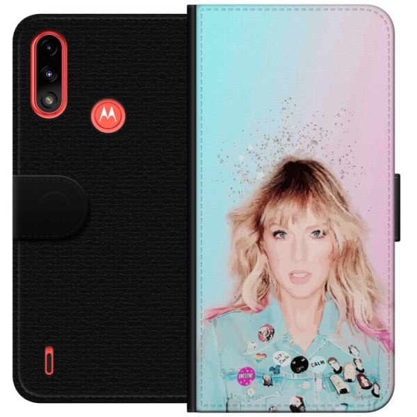 Motorola Moto E7 Power Tegnebogsetui Taylor Swift Poesi