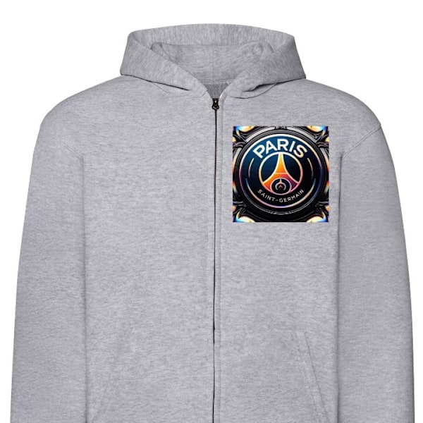 Zip-Hoodie | Hættetrøje med Lynlås til Voksne Paris Saint-G grå M